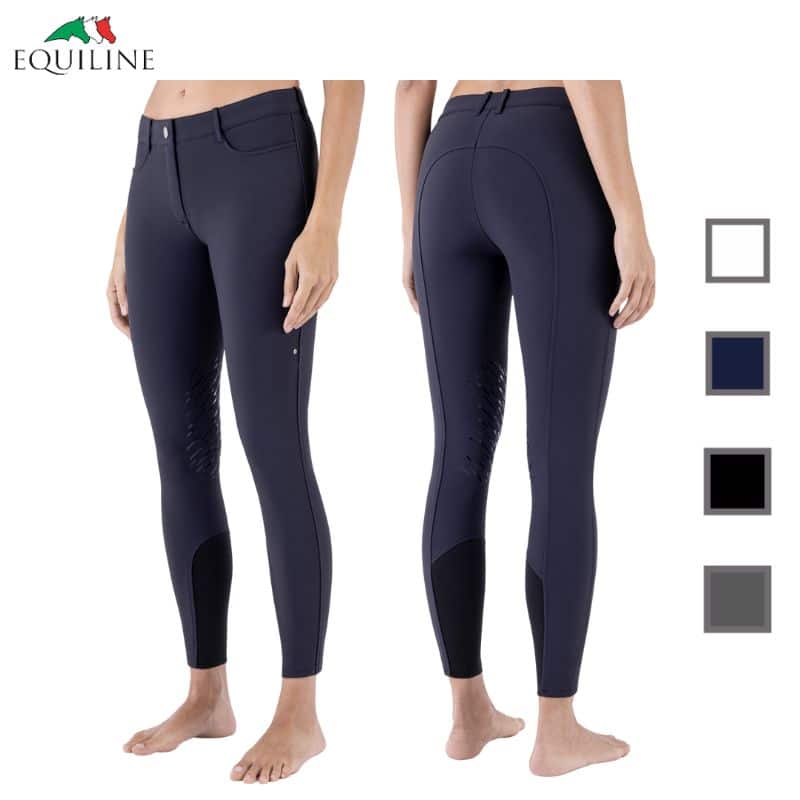 PANTALON GRIP GENOU AVEC LOGO CORNEK Femme Equiline EC018PN08001 Sellerie Equinoxe Shop Fuveau