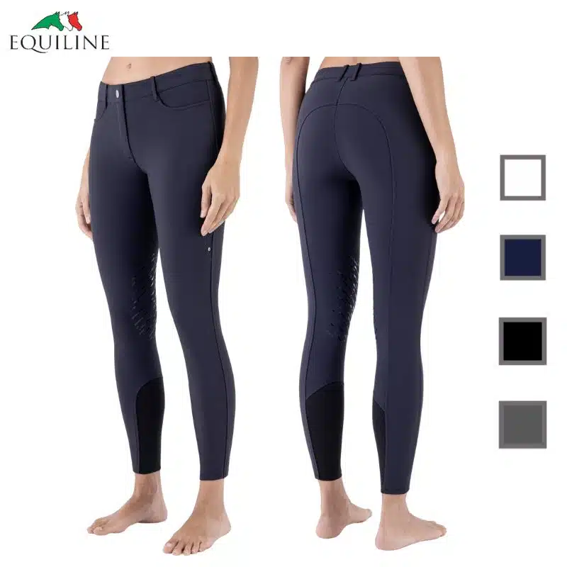 PANTALON GRIP GENOU AVEC LOGO CORNEK Femme Equiline EC018PN08001 Sellerie Equinoxe Shop Fuveau
