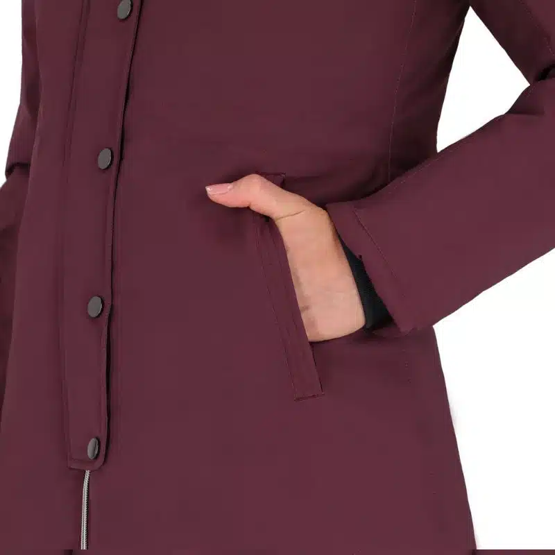 Parka d'hiver Maelynn prune avec capuche AW25 QHP 8883 Sellerie Equinoxe Shop Fuveau