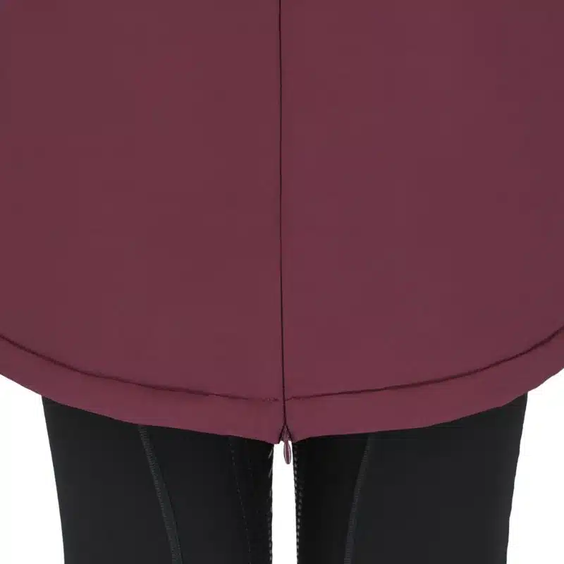 Parka d'hiver Maelynn prune avec capuche collection AW25 fente cavalière QHP 8883 Sellerie Equinoxe Shop Fuveau