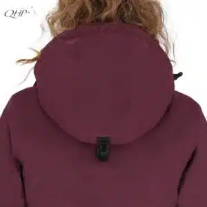 Parka d'hiver Maelynn prune détail capuche collection AW25 QHP 8883 Sellerie Equinoxe Shop Fuveau