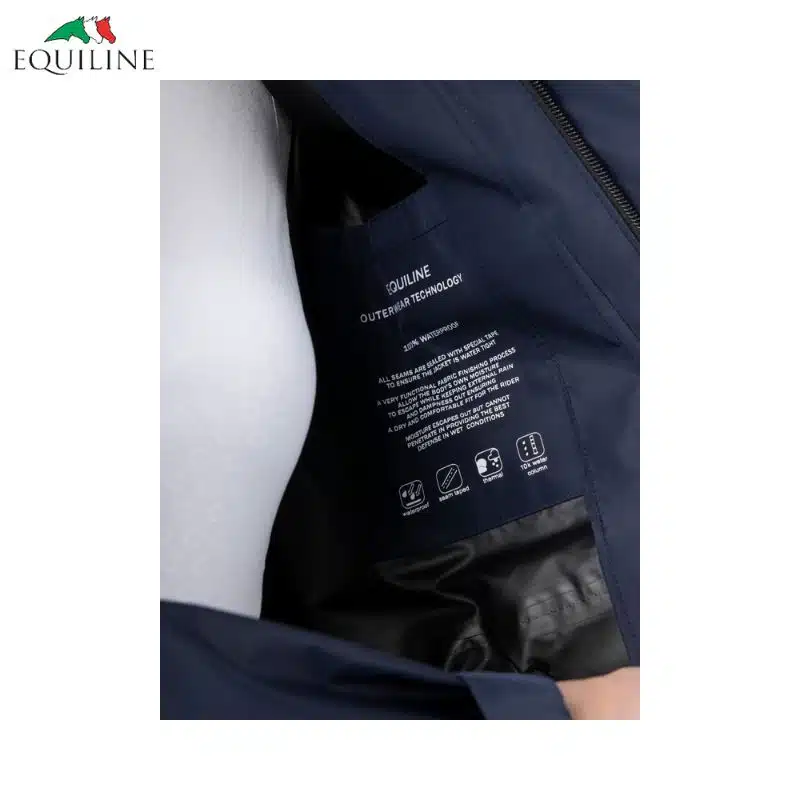 Parka imperméable unisexe EQREVEK marine Equiline EC018PQ10110 Sellerie Equinoxe Shop Fuveau