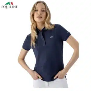 Polo EQCARTIK Femme marine Equiline EC018PH00600 Sellerie Equinoxe Shop Fuveau