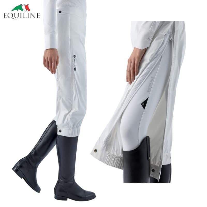 Sur Pantalon imperméable blanc Equiline EC018PN08603 Sellerie Equinoxe Shop Fuveau