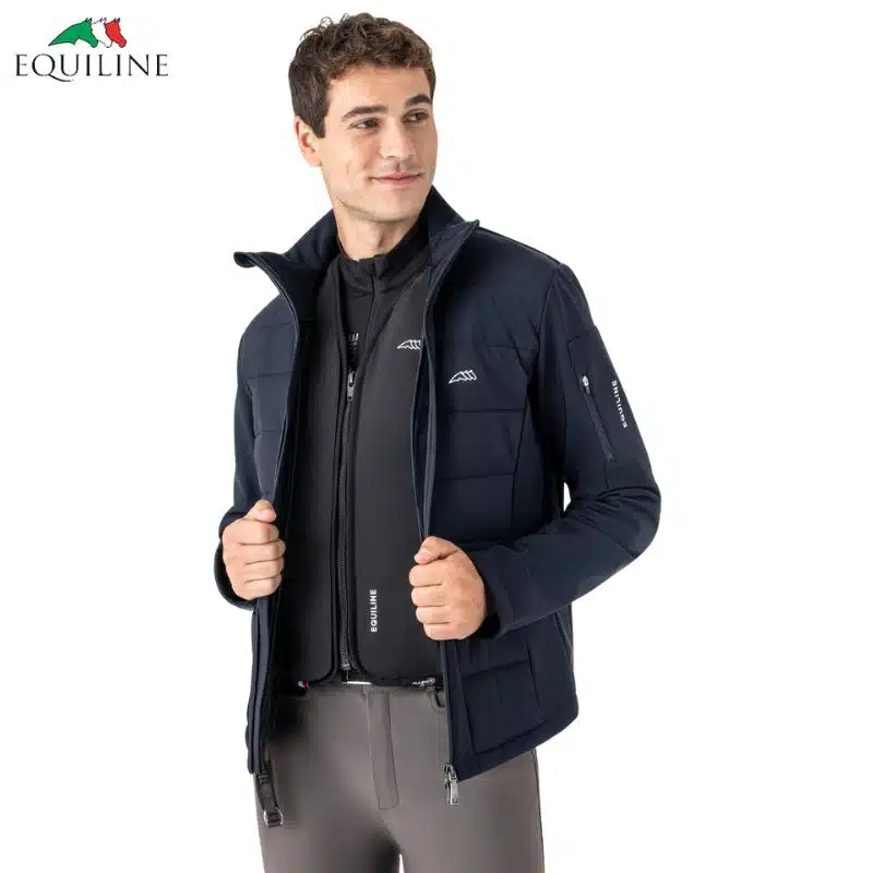 VESTE EQUITATION SOFTSHELL EXOT HOMME COMPATIBILE AIR BAG EQUITATION Equiline EC018PR09534 Sellerie Equinoxe Shop Fuveau