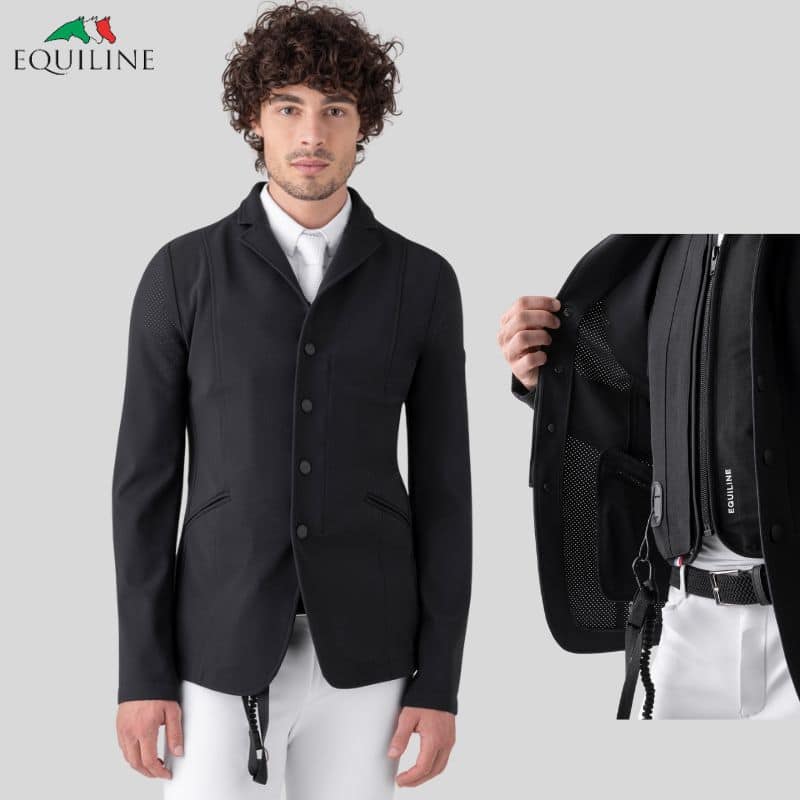 Veste de concours homme micro perforée CORAZ Equiline EC018PM08464 Sellerie Equinoxe Shop Fuveau