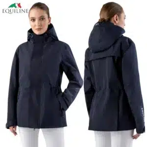 Veste imperméable unisexe EQREVEK marine femme Equiline EC018PQ10110 Sellerie Equinoxe Shop Fuveau