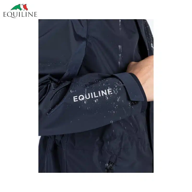 Veste imperméable unisexe EQREVEK marine waterproof Equiline EC018PQ10110 Sellerie Equinoxe Shop Fuveau