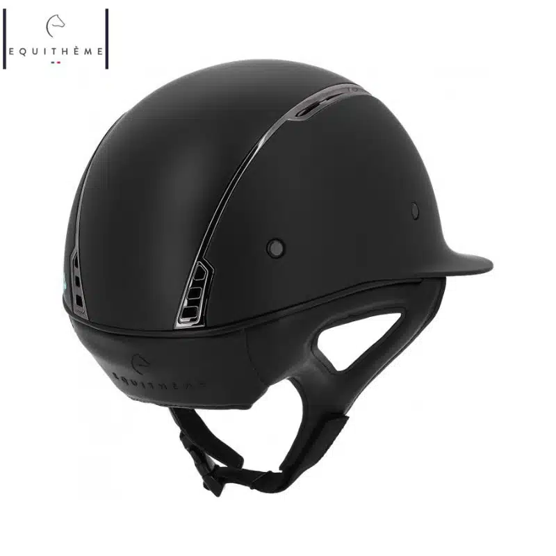 Casque d'équitation Soazy Noir Chrome noir EQUITHÈME 911971 Sellerie Equinoxe Shop Fuveau Casque d'équitation Soazy Noir Chrome noir EQUITHÈME 911971 Sellerie Equinoxe Shop Fuveau