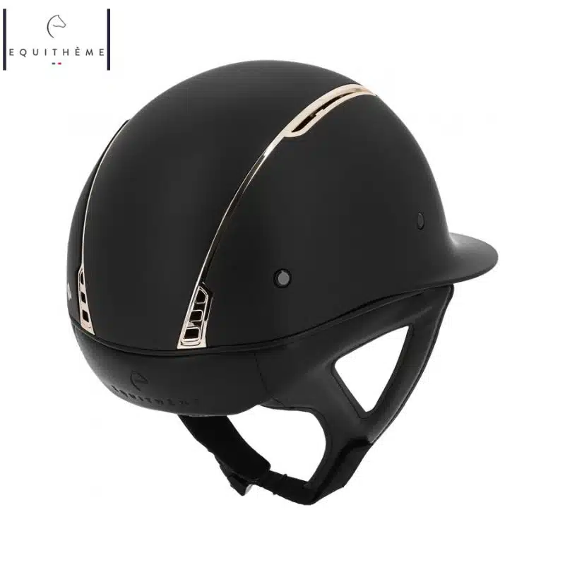 Casque Soazy Noir Mat Rose gold EQUITHÈME 911973 Sellerie Equinoxe Shop Fuveau