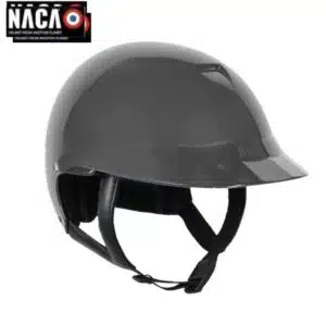 Casque d'équitation NACA Comète S Glow marine petite visière glow sellerie Equinoxe Shop
