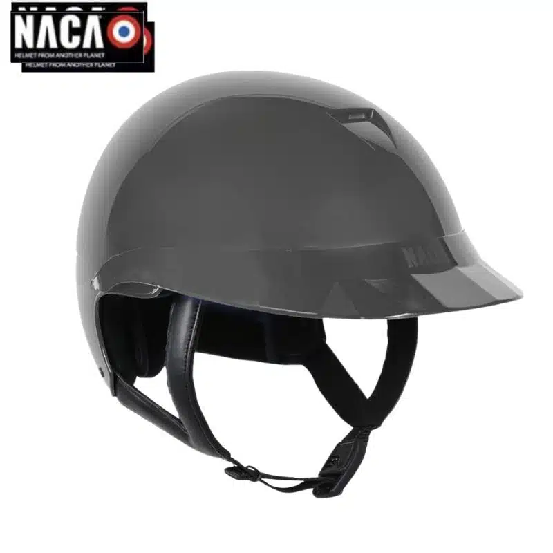 Casque d'équitation NACA Comète S Glow marine petite visière glow sellerie Equinoxe Shop