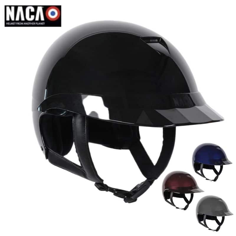 Casque d'équitation NACA Comète S Glow petite visière glow sellerie Equinoxe Shop fuveau