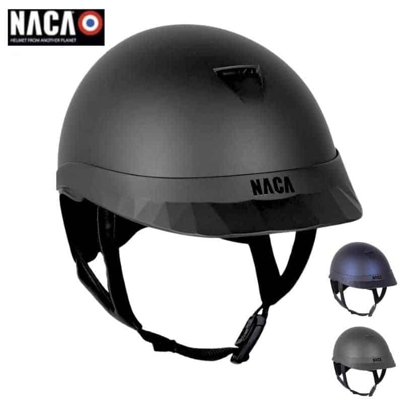 Casque d'équitation NACA Comète S mat petite visière sellerie Equinoxe Shop fuveau