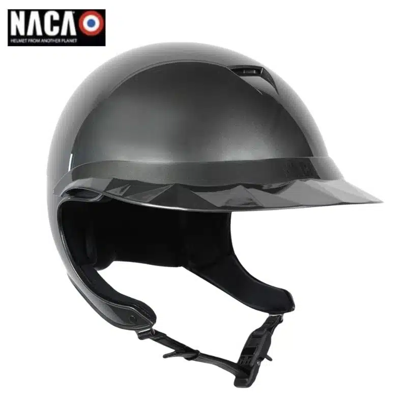Casque d'équitation NACA Comète XP GLOW gris sellerie Equinoxe Shop fuveau