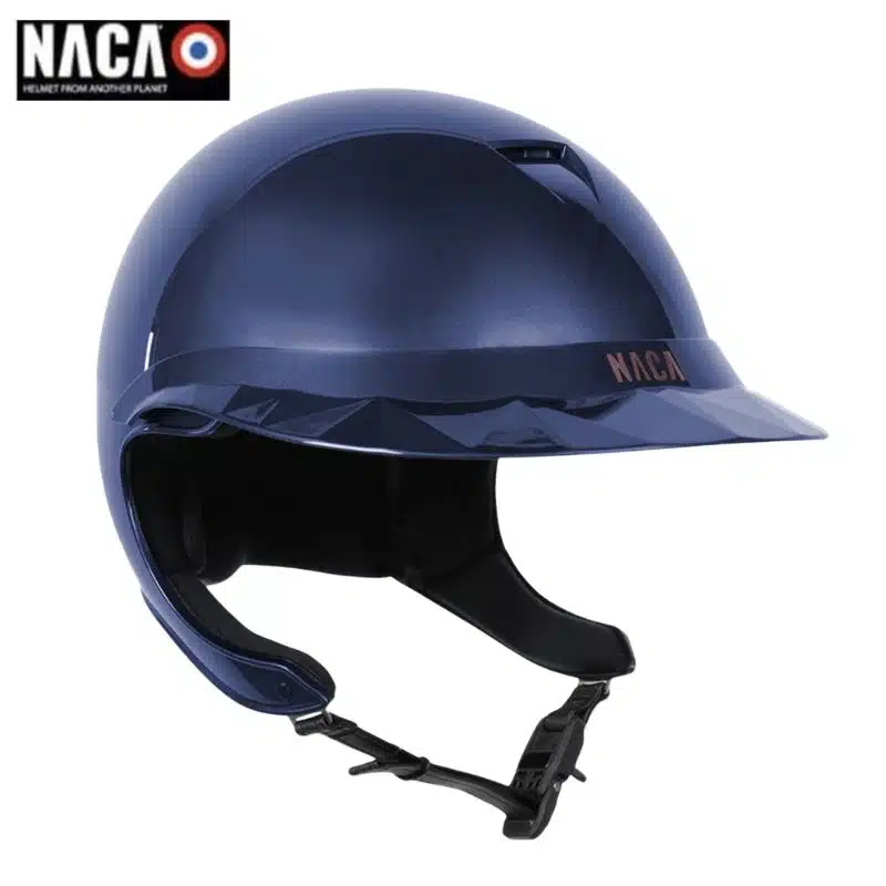 Casque d'équitation NACA Comète XP GLOW marine sellerie Equinoxe Shop fuveau