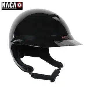 Casque d'équitation NACA Comète XP GLOW noir sellerie Equinoxe Shop fuveau