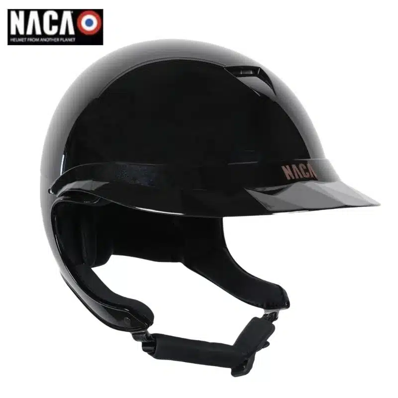 Casque d'équitation NACA Comète XP GLOW noir sellerie Equinoxe Shop fuveau