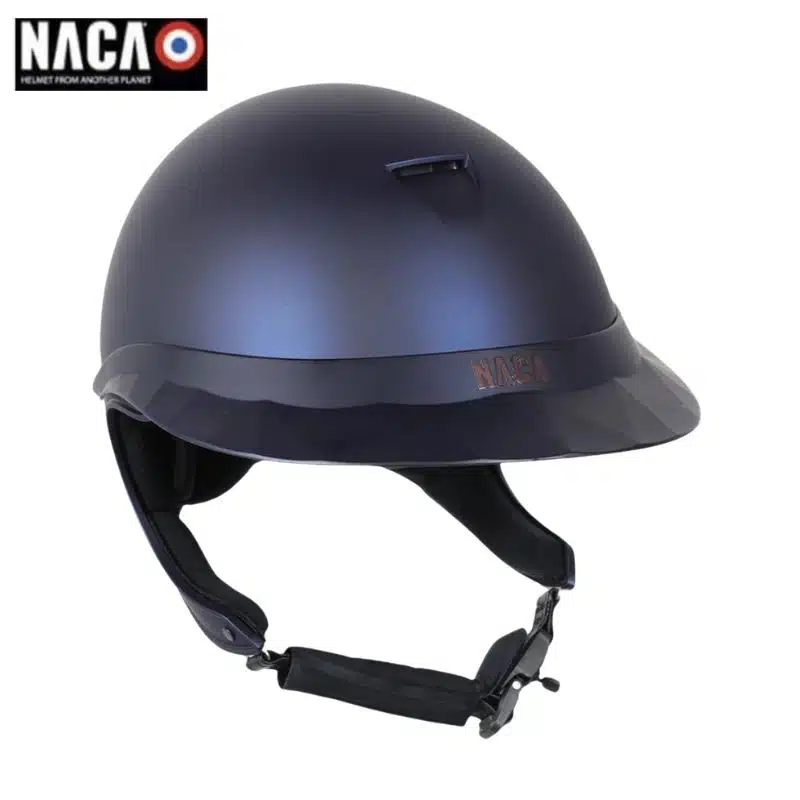Casque d'équitation NACA Comète XP MAT marine sellerie Equinoxe Shop fuveau