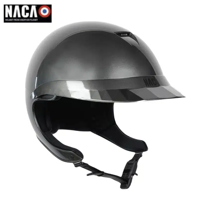 Casque d'équitation NACA Comète XP glow gris sellerie Equinoxe Shop fuveau