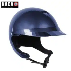Casque d'équitation NACA Comète XP glow marine sellerie Equinoxe Shop fuveau
