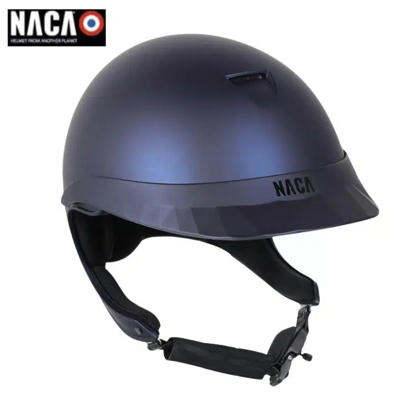 Casque d'équitation NACA Comète XP mat marine sellerie Equinoxe Shop fuveau