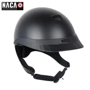 Casque d'équitation NACA Comète XP mat noir sellerie Equinoxe Shop fuveau