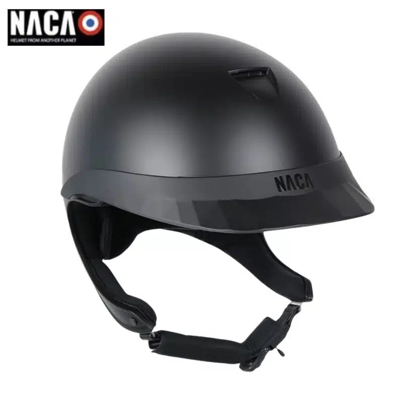 Casque d'équitation NACA Comète XP mat noir sellerie Equinoxe Shop fuveau