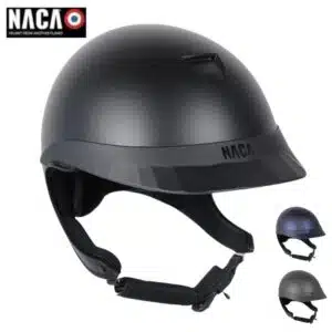 Casque d'équitation NACA Comète XP mat petite visière sellerie Equinoxe Shop fuveau
