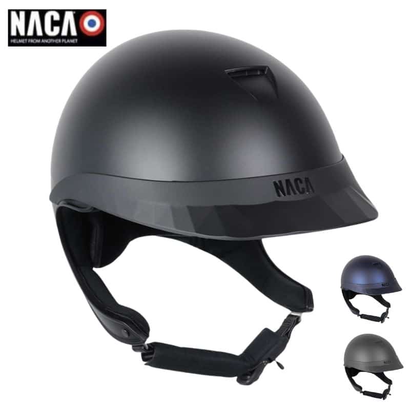 Casque d'équitation NACA Comète XP mat petite visière sellerie Equinoxe Shop fuveau