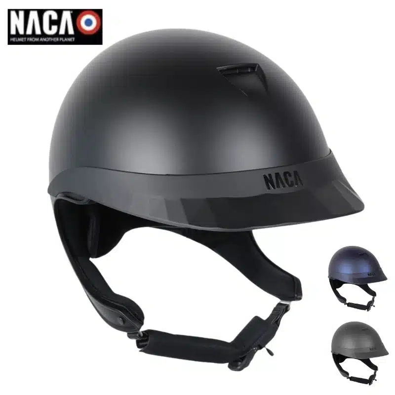 Casque d'équitation NACA Comète XP mat petite visière sellerie Equinoxe Shop fuveau