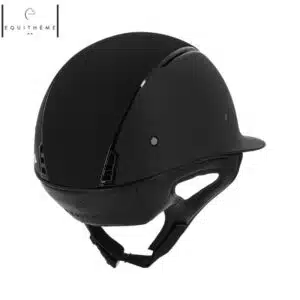 Casque d'équitation Soazy Noir Chrome noir Crystal EQUITHÈME 911974 Sellerie Equinoxe Shop Fuveau