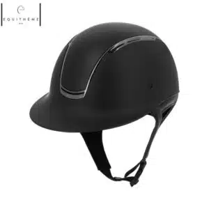 Casque d'équitation Soazy Noir mat Chrome noir EQUITHÈME 911971 Sellerie Equinoxe Shop Casque d'équitation Soazy Noir mat Chrome noir EQUITHÈME 911971 Sellerie Equinoxe Shop