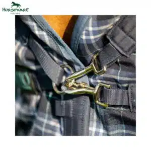 Couverture de paddock avec cou amovible Rhino Plus Vari-Layer heavy 450gr HORSEWARE AABPV4 carreaux Sellerie Equinoxe Shop