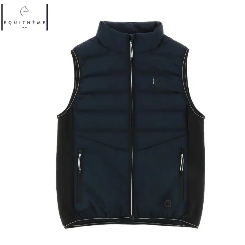 Gilet d'équitation chauffant Sasha marine EQUITHÈME 981004 kaki Sellerie Equinoxe Shop Fuveau