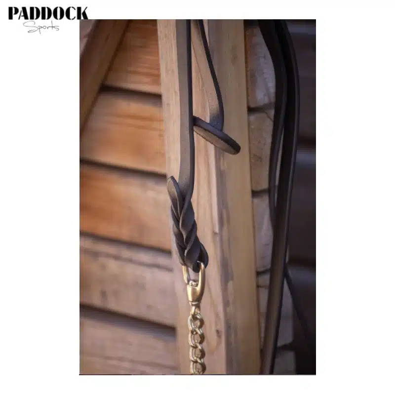 Longe de présentation double cuir Paddock Sports 520034 Sellerie Equinoxe-Shop Fuveau