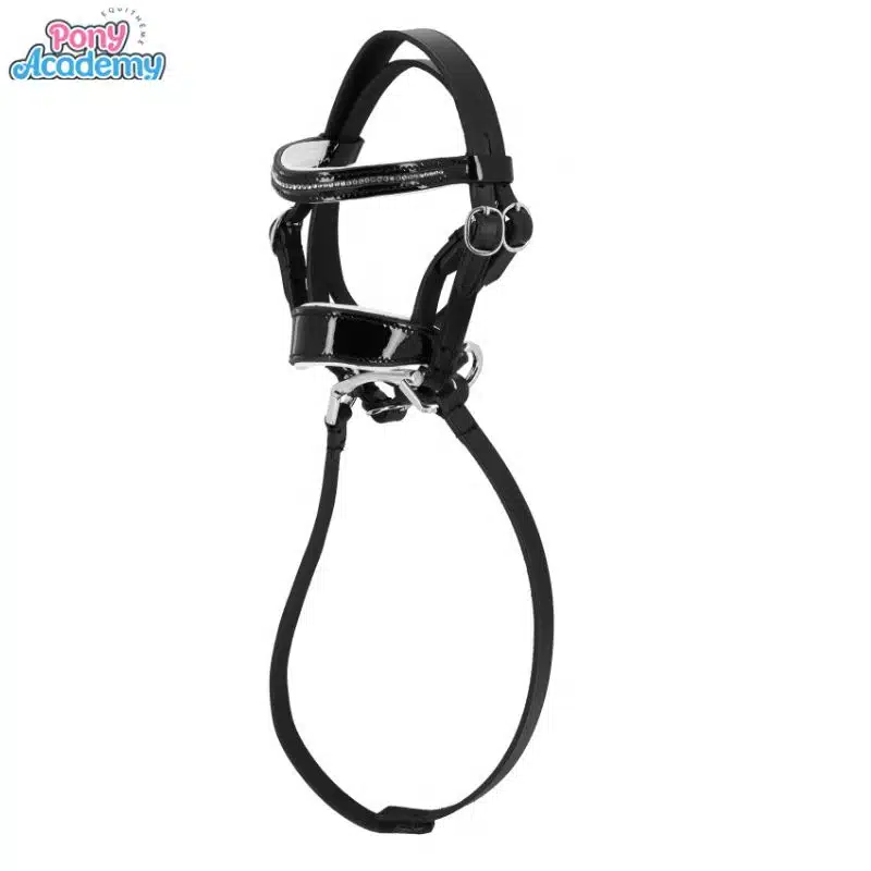 Mini-bridon noir avec strass pour peluche PONY ACADEMY EQUITHEME 901417002 Sellerie Equinoxe Shop Fuveau