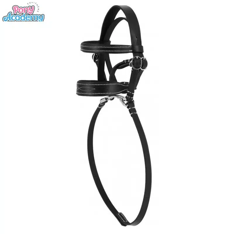Mini-bridon noir surpiqué pour peluche PONY ACADEMY EQUITHEME 901416002 Sellerie Equinoxe Shop Fuveau
