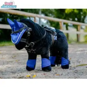 Mini-guêtres et protège-boulets bleu roi pour peluche poney PONY ACADEMY EQUITHEME 901424 Sellerie Equinoxe Shop Fuveau