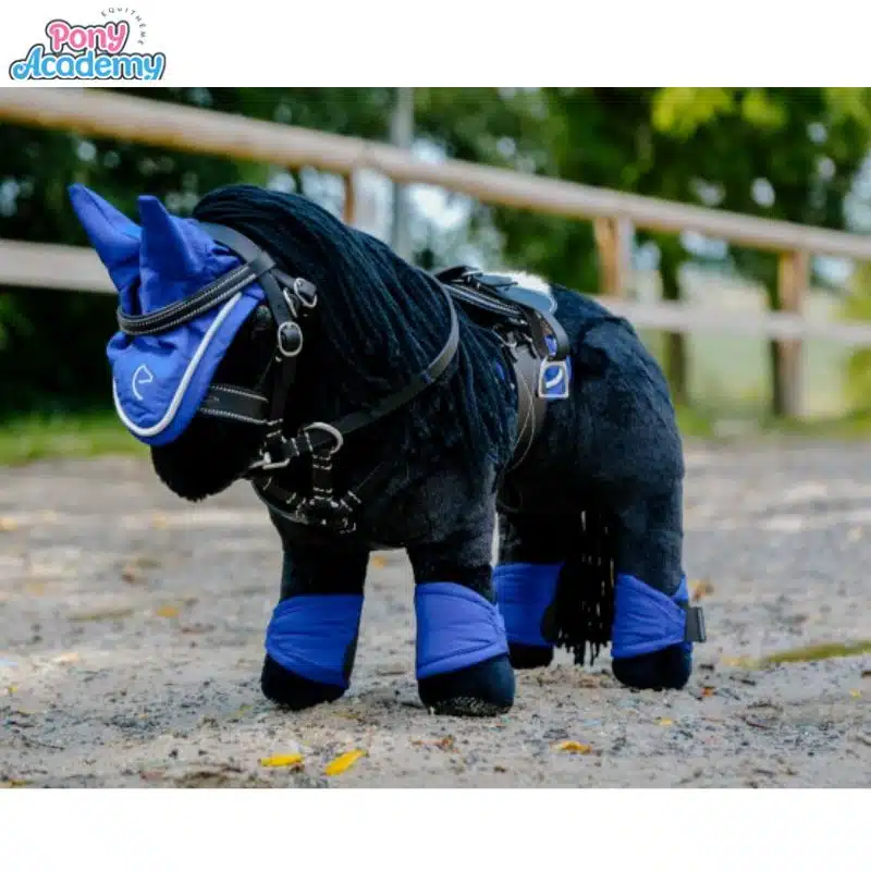 Mini-guêtres et protège-boulets bleu roi pour peluche poney PONY ACADEMY EQUITHEME 901424 Sellerie Equinoxe Shop Fuveau