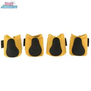 Mini-guêtres et protège-boulets jaune pour peluche PONY ACADEMY EQUITHEME 901424 Sellerie Equinoxe Shop Fuveau