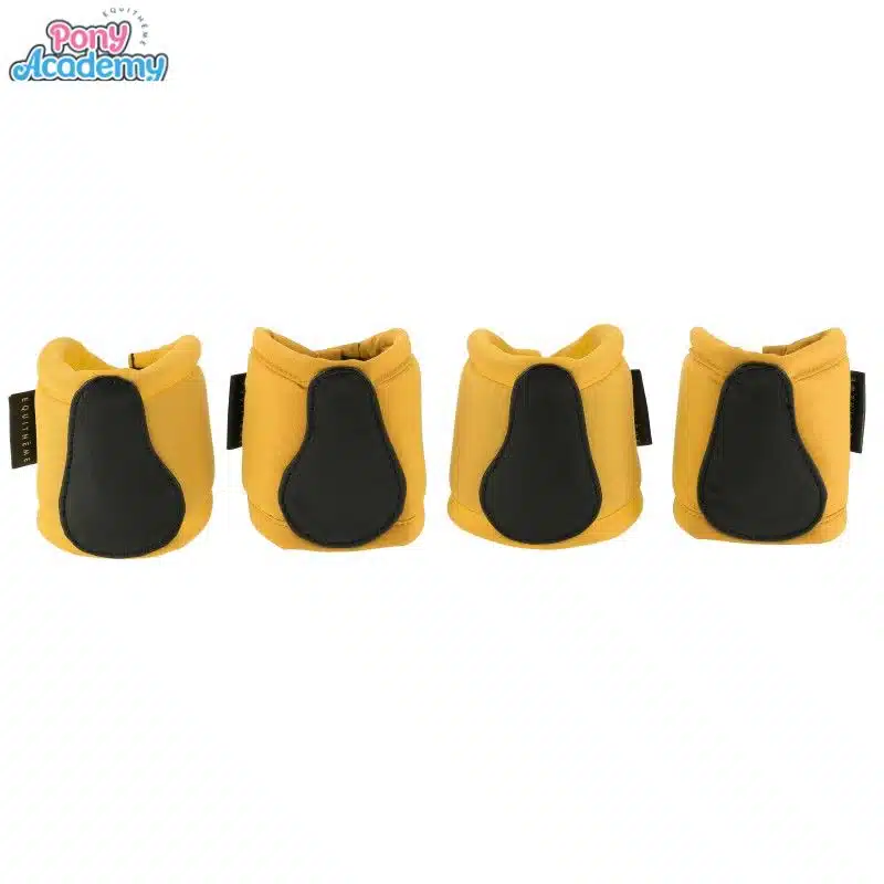 Mini-guêtres et protège-boulets jaune pour peluche PONY ACADEMY EQUITHEME 901424 Sellerie Equinoxe Shop Fuveau