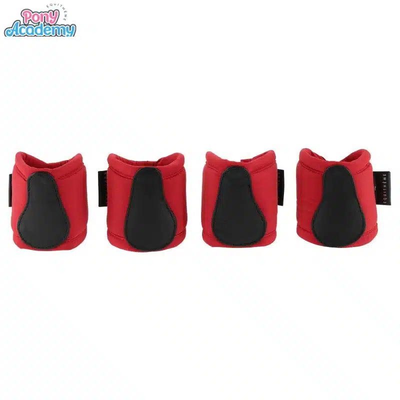 Mini-guêtres et protège-boulets rouge pour peluche PONY ACADEMY EQUITHEME 901424 Sellerie Equinoxe Shop Fuveau