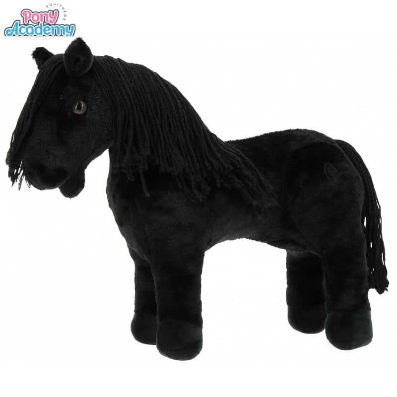 Mini-poney Eclair noir peluche PONY ACADEMY EQUITHEME 901415 Sellerie Equinoxe Shop Fuveau