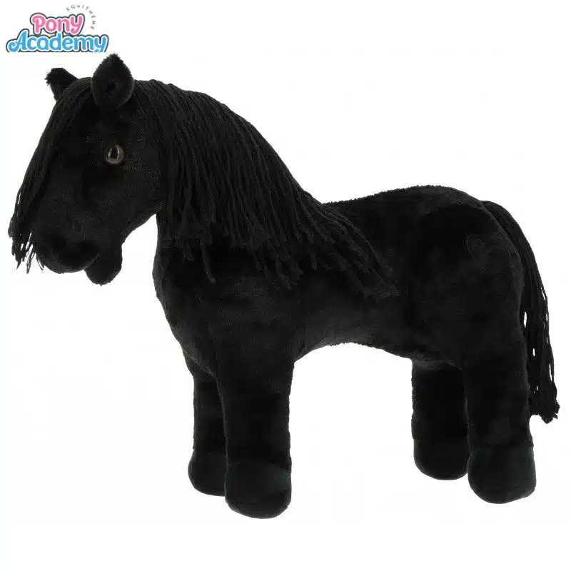 Mini-poney Eclair noir peluche PONY ACADEMY EQUITHEME 901415 Sellerie Equinoxe Shop Fuveau