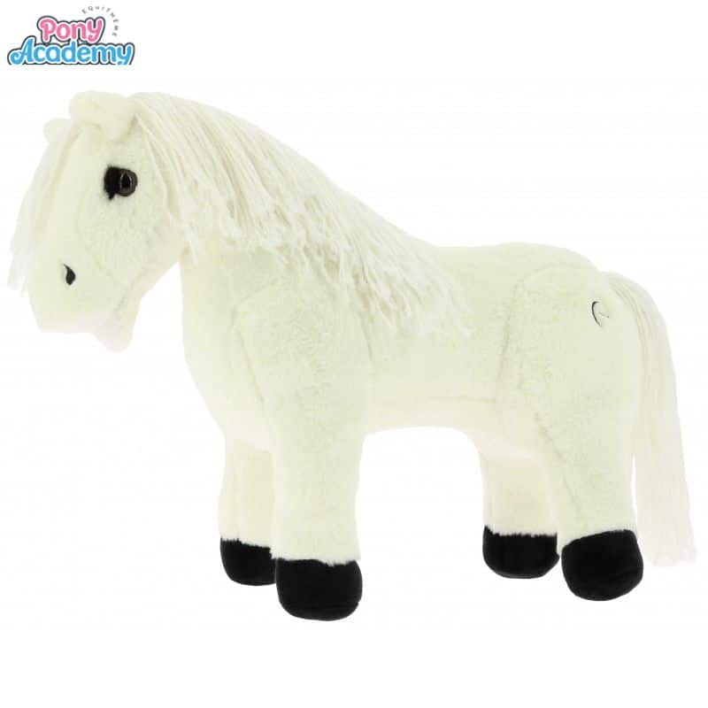 Mini-poney filou blanc peluche PONY ACADEMY EQUITHEME 901415001 Sellerie Equinoxe Shop Fuveau