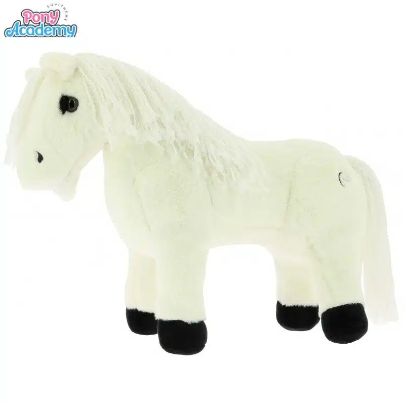 Mini-poney filou blanc peluche PONY ACADEMY EQUITHEME 901415001 Sellerie Equinoxe Shop Fuveau
