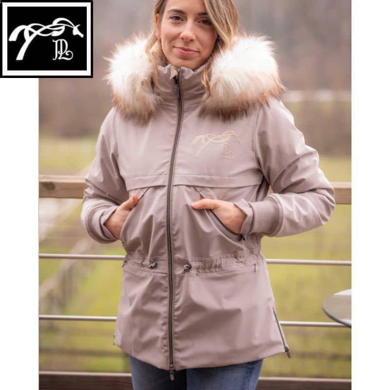 Parka d'équitation Steppy longue taupe fausse fourrure PENELOPE COLLECTION LEPREVOST 978824 AW25 SELLERIE EQUINOXE SHOP FUVEAU