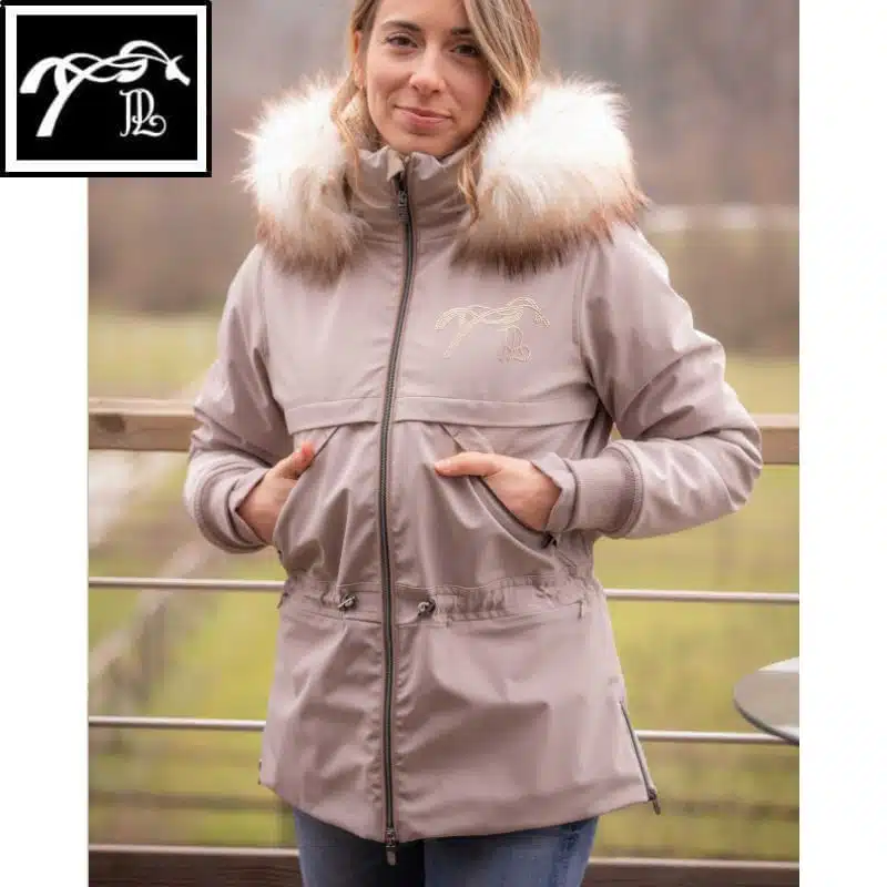 Parka d'équitation Steppy longue taupe fausse fourrure PENELOPE COLLECTION LEPREVOST 978824 AW25 SELLERIE EQUINOXE SHOP FUVEAU