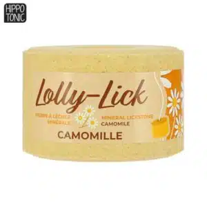 Pierre à lécher minérale pour chevaux LOLLY LICK Camomille HIPPOTONIC 731007002 Sellerie Equinoxe Shop